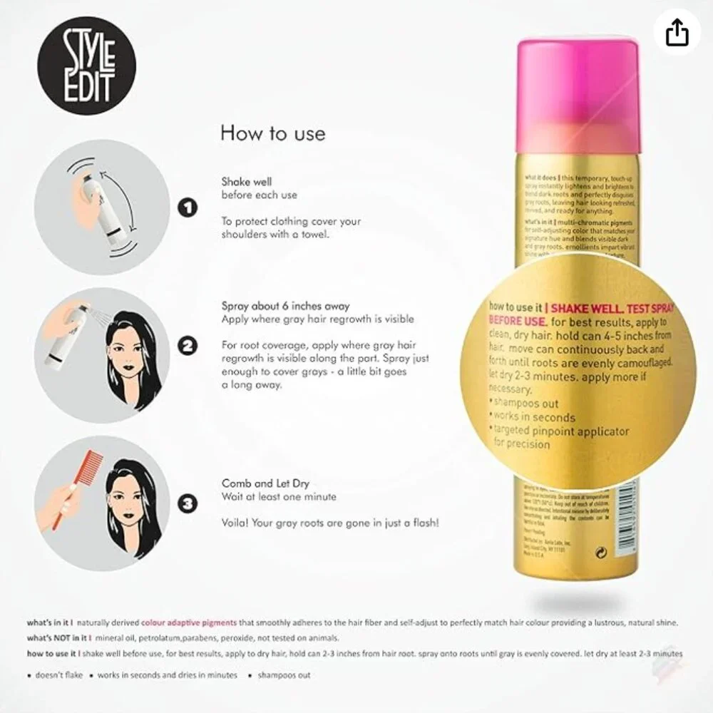 STYLE EDIT MEDIUM BLONDE ROOT CONCEALER TOUCH-UP SPRAY
